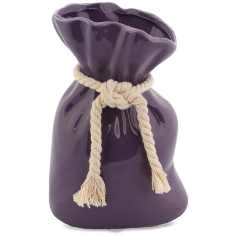 Fioletowy Wazon Ceramiczny Sakiewka z Sznurkiem i Antypoślizgowymi Podkładkami