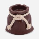Świecznik ceramiczny Mini-Sakwa w kolorze brązowym