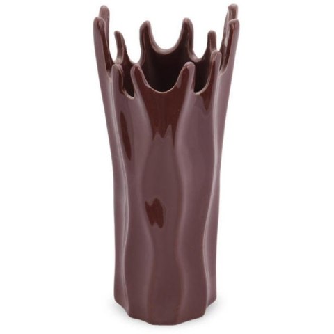 Wazon Dekoracyjny Brązowy Koralowiec Wysoki 24cm z Antypoślizgowymi Podkładkami