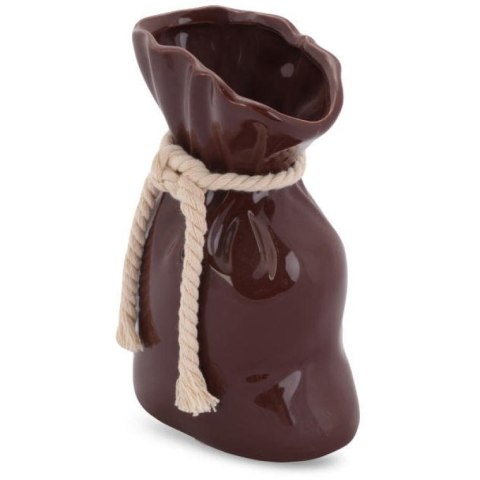 Wazon ceramiczny Brązowa Sakiewka z antypoślizgowymi podkładkami