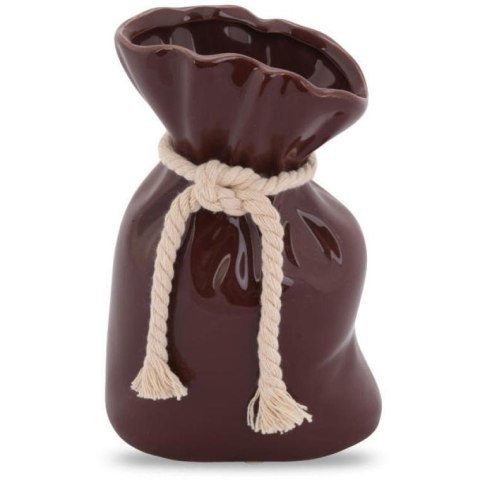 Wazon ceramiczny Brązowa Sakiewka z antypoślizgowymi podkładkami