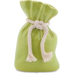 Zielony Wazon Dekoracyjny w Kształcie Sakiewki z Ceramicznych Materiałów Najwyższej Jakości