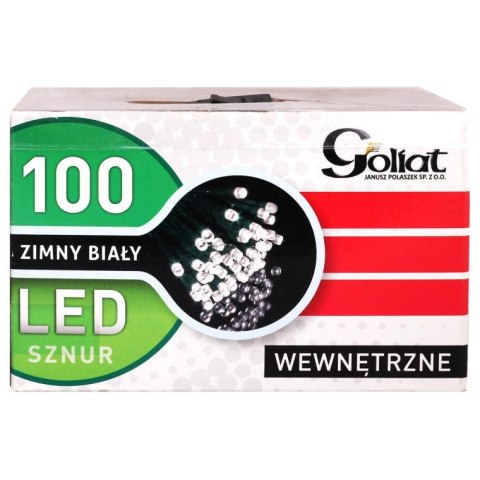 100 LED Zimne Białe Lampki Choinkowe - Wewnętrzne, Energooszczędne, Bezpieczne, Z Miedzianymi Przewodami, Polska Dystrybucja