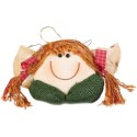 Anioł do powieszenia z naturalnych materiałów w kolorze zielonym 24 cm