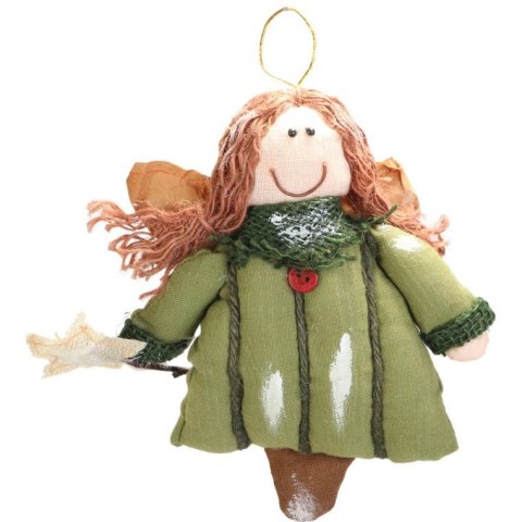 Anioł do zawieszenia w kolorze zielonym 20 cm