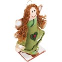 Anioł stojący w kolorze zielonym 28 cm