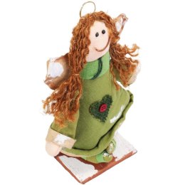 Anioł stojący w kolorze zielonym 28 cm