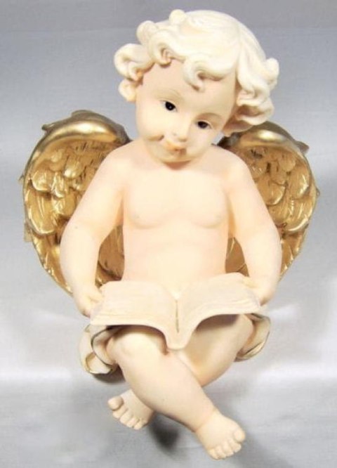 Aniołek siedzący ze zwisającymi nogami