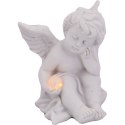 Aniołek z Kryształową Kulą Światła - Dekoracja Nagrobna 10 cm