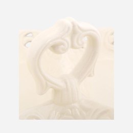 Biała Ceramiczna Patera z Uchwytem i Przegrodami