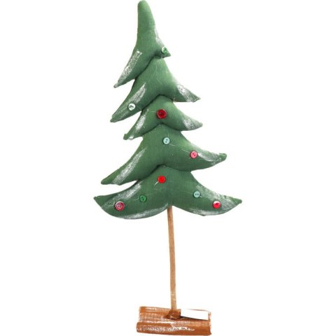 Choinka z naturalnych materiałów w kolorze zielonym 47 cm