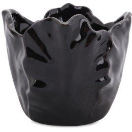 Czarna Dekoracyjna Miseczka w Kształcie Kwiatu