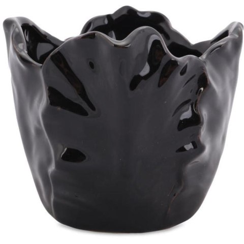 Czarna Dekoracyjna Miseczka w Kształcie Kwiatu
