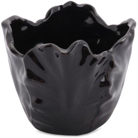 Czarna Dekoracyjna Miseczka w Kształcie Kwiatu