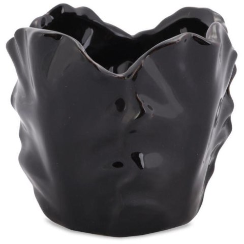 Czarna Dekoracyjna Miseczka w Kształcie Kwiatu