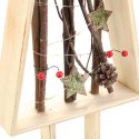 Dekoracyjna Drewniana Choinka z Oświetleniem LED i Naturalnymi Dodatkami