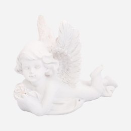 Dekoracyjny Aniołek Świetlny z Imitacji Gipsu 12cm