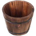 Donica Drewniana z Metalowymi Obręczami i Uchwytami 17x14x13cm - Kolekcja Premium