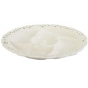 Elegancki Ceramiczny Talerz z Przegrodami 26 cm z Kolekcji Koronkowej