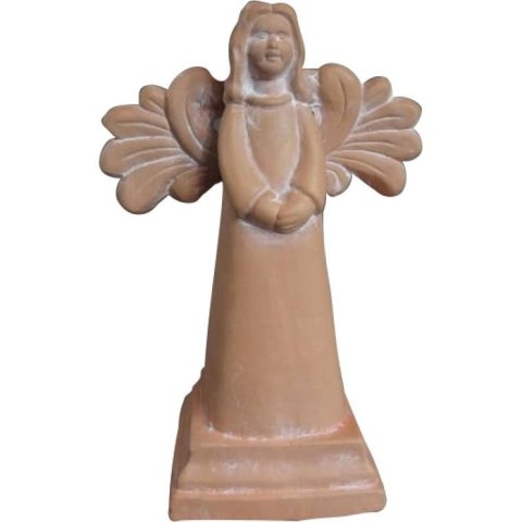 Figurka anioła jedna w kolorze gliny duża