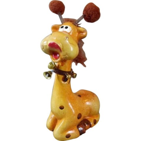 Figurka żyrafa 19x9 cm, kolor brązowy