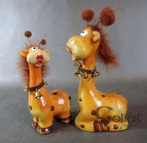 Figurka żyrafa 19x9 cm, kolor brązowy