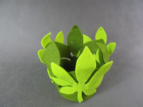 Filcowa osłonka na doniczkę kolor zielony