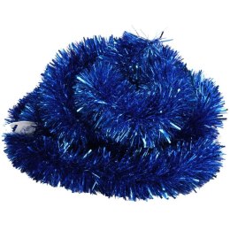 Goliat Granatowy Łańcuch Choinkowy z Folii Metalizowanej, 10cm x 3m, Grubo/Cienkocięty