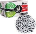 Lampki choinkowe 100 LED wewnętrzne zimny biały z dod. gniazdem