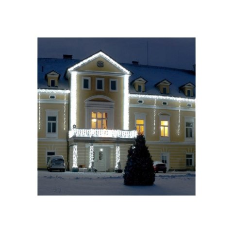 Lampki choinkowe 100 LED wewnętrzne zimny biały z dod. gniazdem