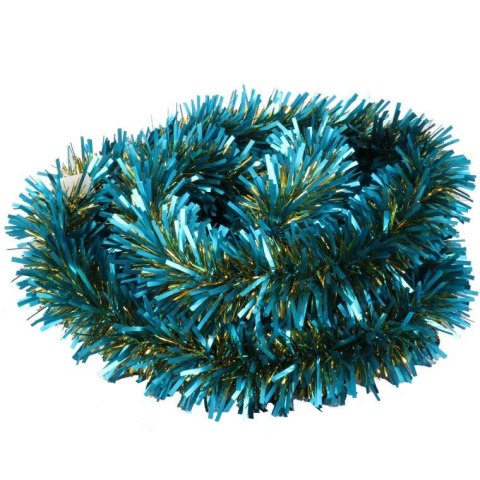 Łańcuch choinkowy turkusowo złoty grubo/cienkocięty 10cm 3m