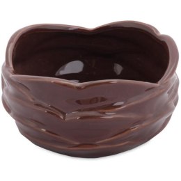 Miska Okrągła Koralowiec w Kolorze Brązowym Designerska