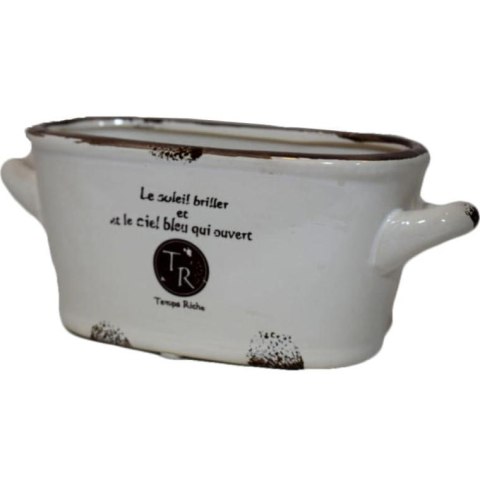 Osłonka ceramiczna w białym kolorze 7,3x18 cm