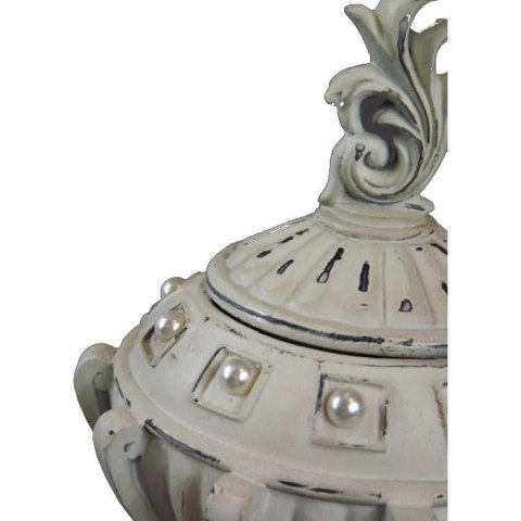 Perłowy Pojemnik na Biżuterię w Stylu Floralnym na Nóżce