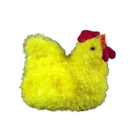 Pluszowa Kura do Przytulania Żółta 27x25 cm