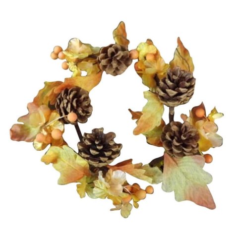 Stroik jesienno-choinkowy z szyszkami i kulkami, średnica 10/20cm