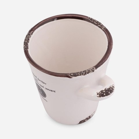 Stylowy Kubek Ceramiczny z Antypoślizgowymi Uszkami 10 cm