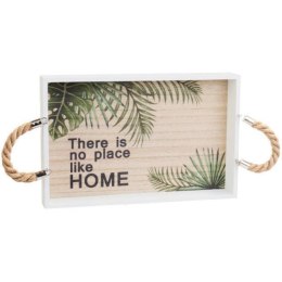 Stylowy zestaw dwóch tacek do podawania śniadań z ergonomicznymi sznurami