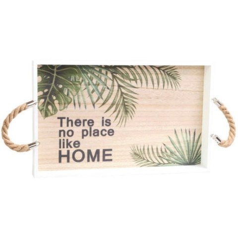 Stylowy zestaw dwóch tacek do podawania śniadań z ergonomicznymi sznurami