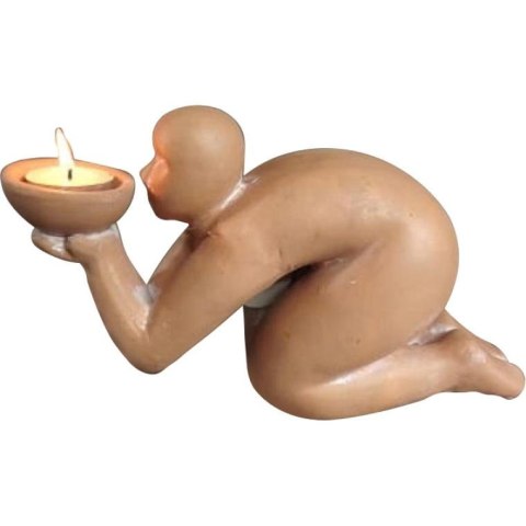 Świecznik Ceramiczny Klęczący Człowiek