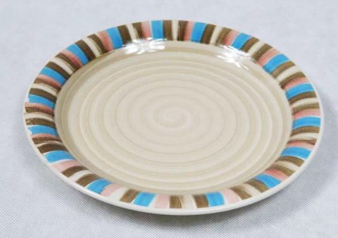Talerz Obiadowy w Paski o Średnicy 26 cm
