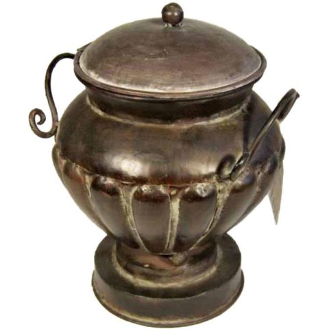 Waza z metaloplastyki w kolorze brązowym z uszami