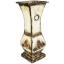 Wazon Kremowy o Wysokości 37cm i Szerokości 18cm ze Zdobieniami