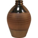 Wazon brązowy duży pękaty 17x17x24.5 cm