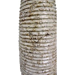 Wazon kamienny kremowy w prążki z efektem popękania 30x10 cm z ochraniaczami przeciwzarysowaniowymi
