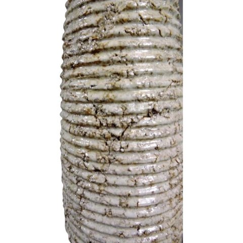 Wazon kamienny w kolorze kremowym w prążki 37x10 cm