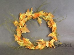 Wianek jesienny dekoracyjny na drzwi lub stroik do świecy, średnica 38 cm