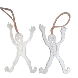 Zawieszki Błyszczące Duchy - Dwa Kościotrupy w Bieli