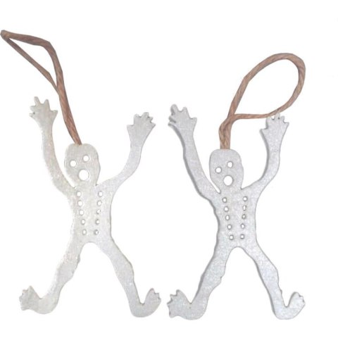 Zawieszki Błyszczące Duchy - Dwa Kościotrupy w Bieli