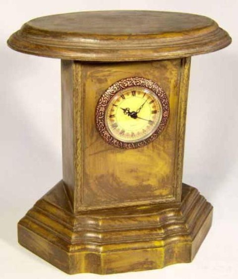 Zegar Stojący Vintage w Kolorze Orzechowym 30x30 cm